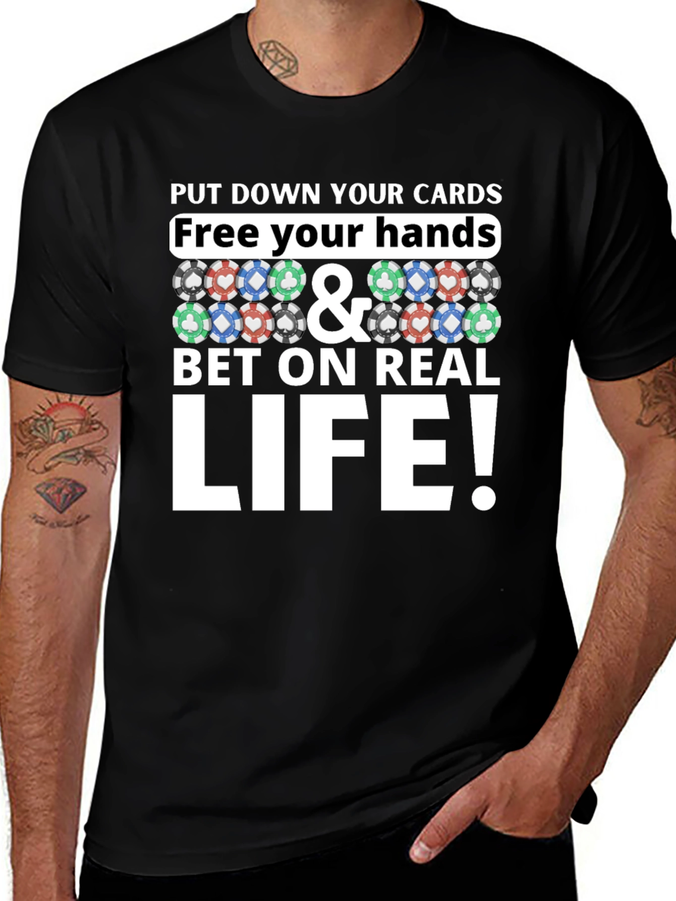Poker Chip Graphic Tee - Bet on Real Life!