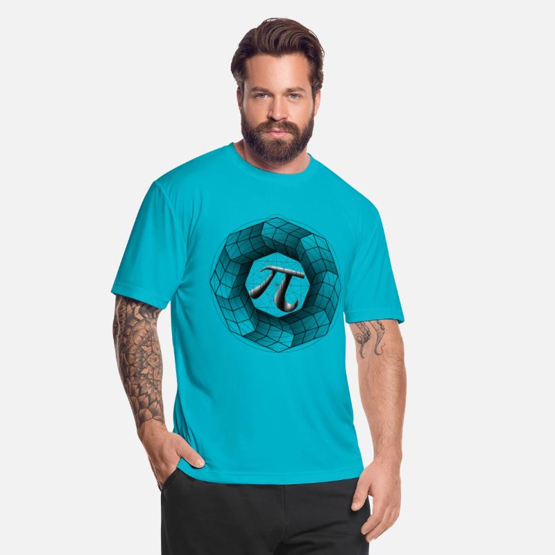 3D Optical Illusion Geometric Pi Symbol π for Math