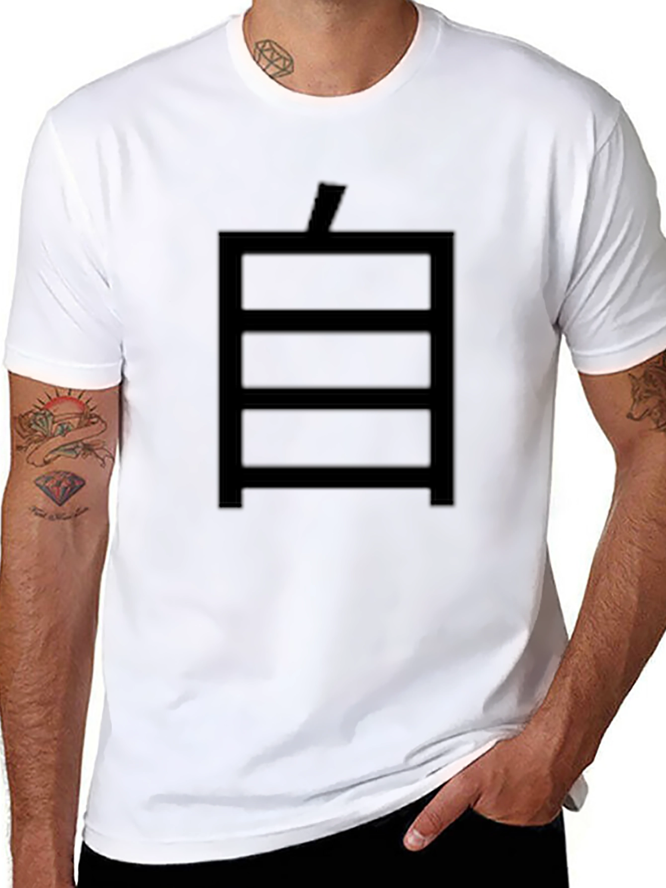 Abstract Graphic Black T-Shirt for Casual Style