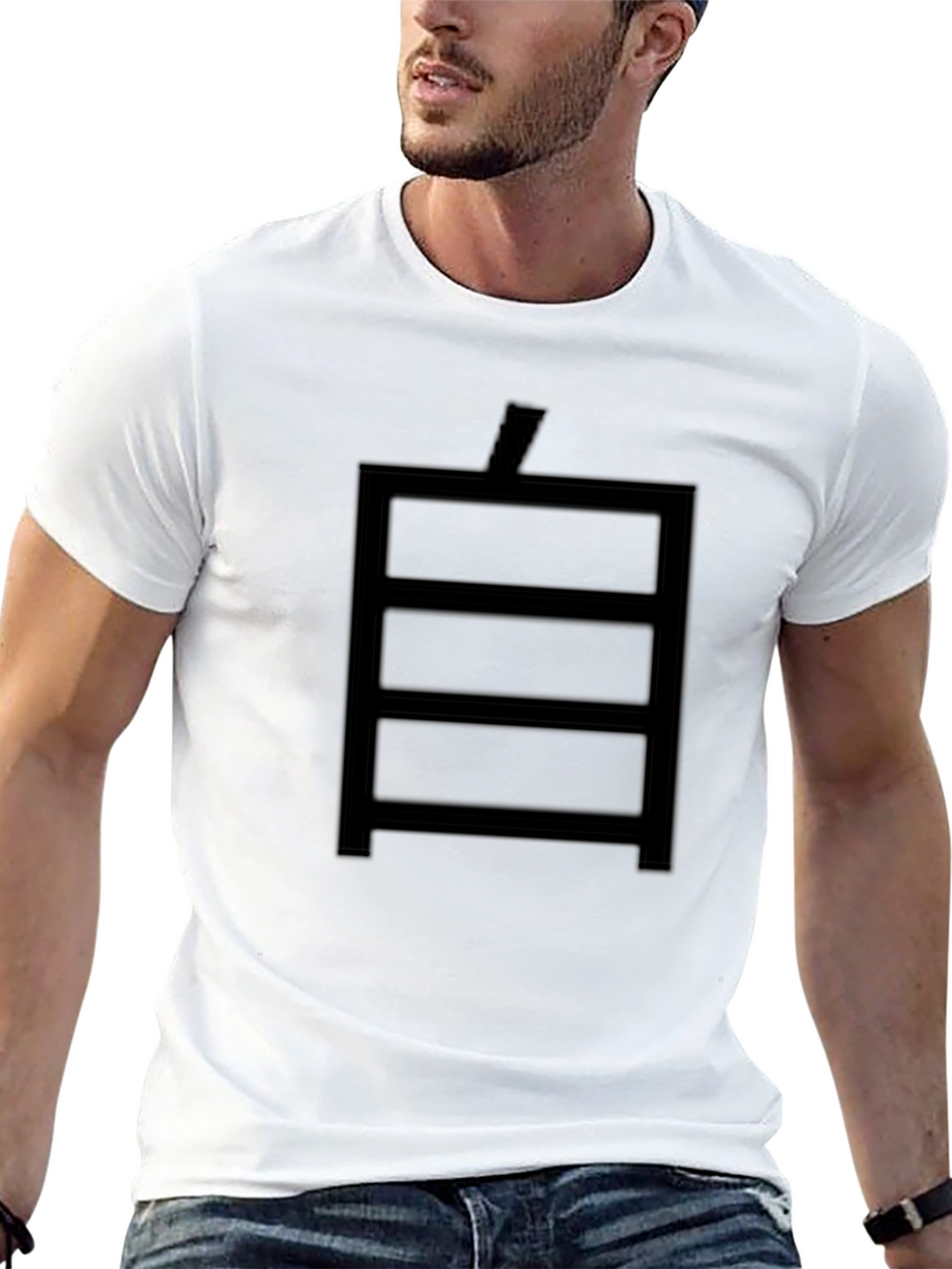 Abstract Graphic Black T-Shirt for Casual Style