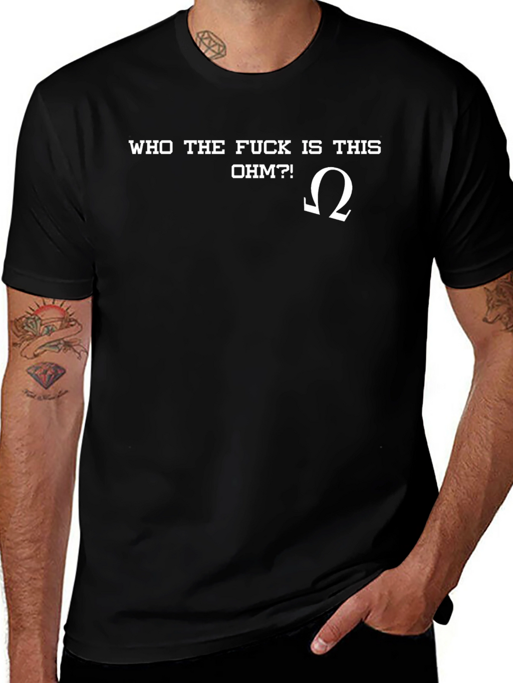 Who The F*ck is This Ohm?! Black T-Shirt