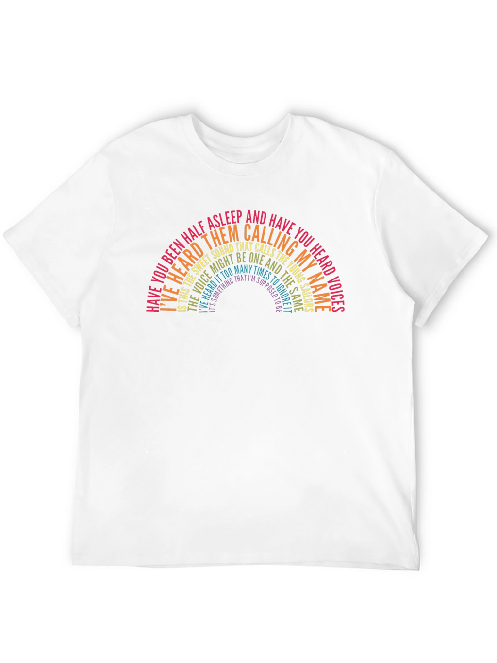 The Killers Lyrics Rainbow Graphic Tee