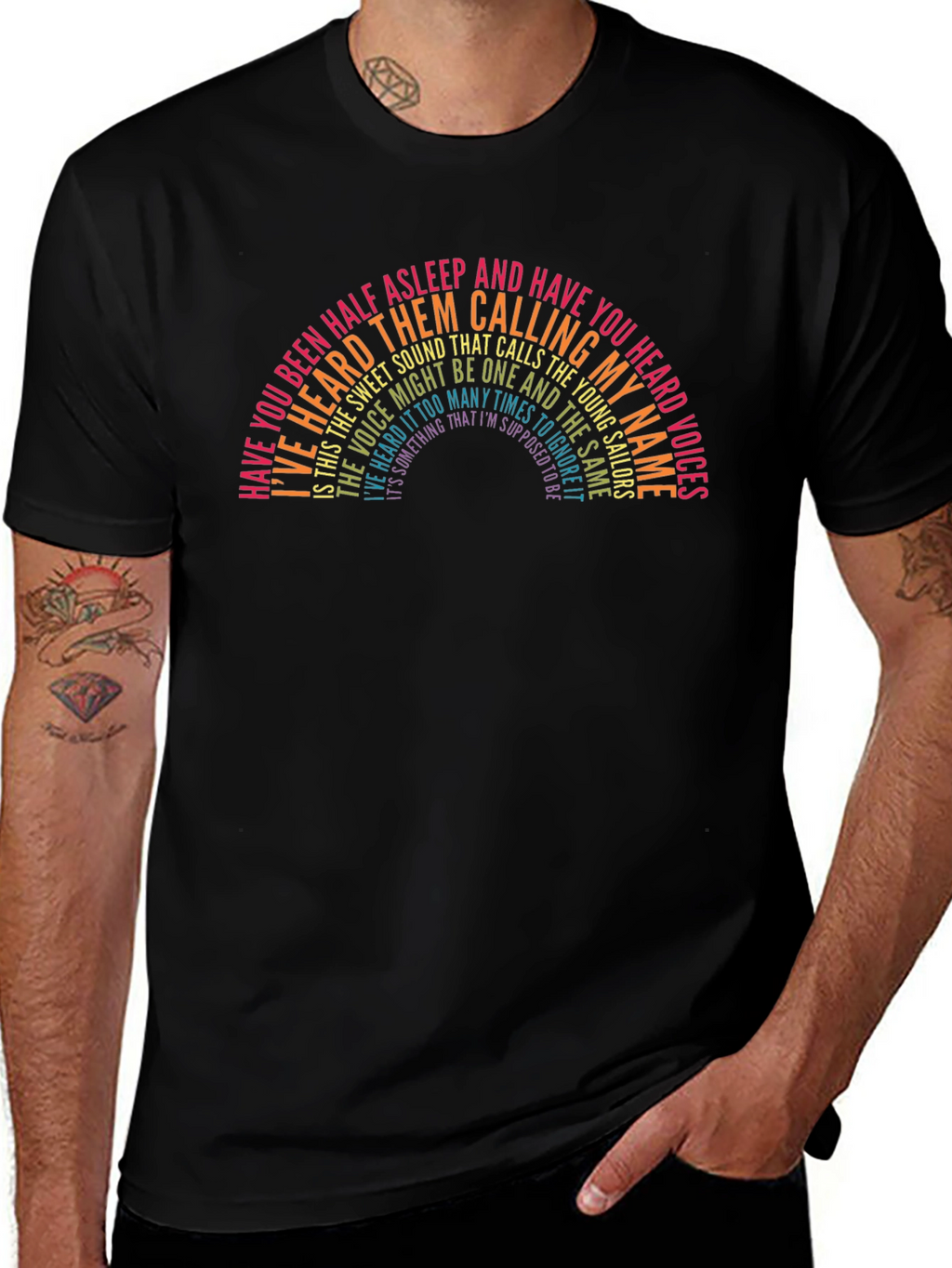 The Killers Lyrics Rainbow Graphic Tee