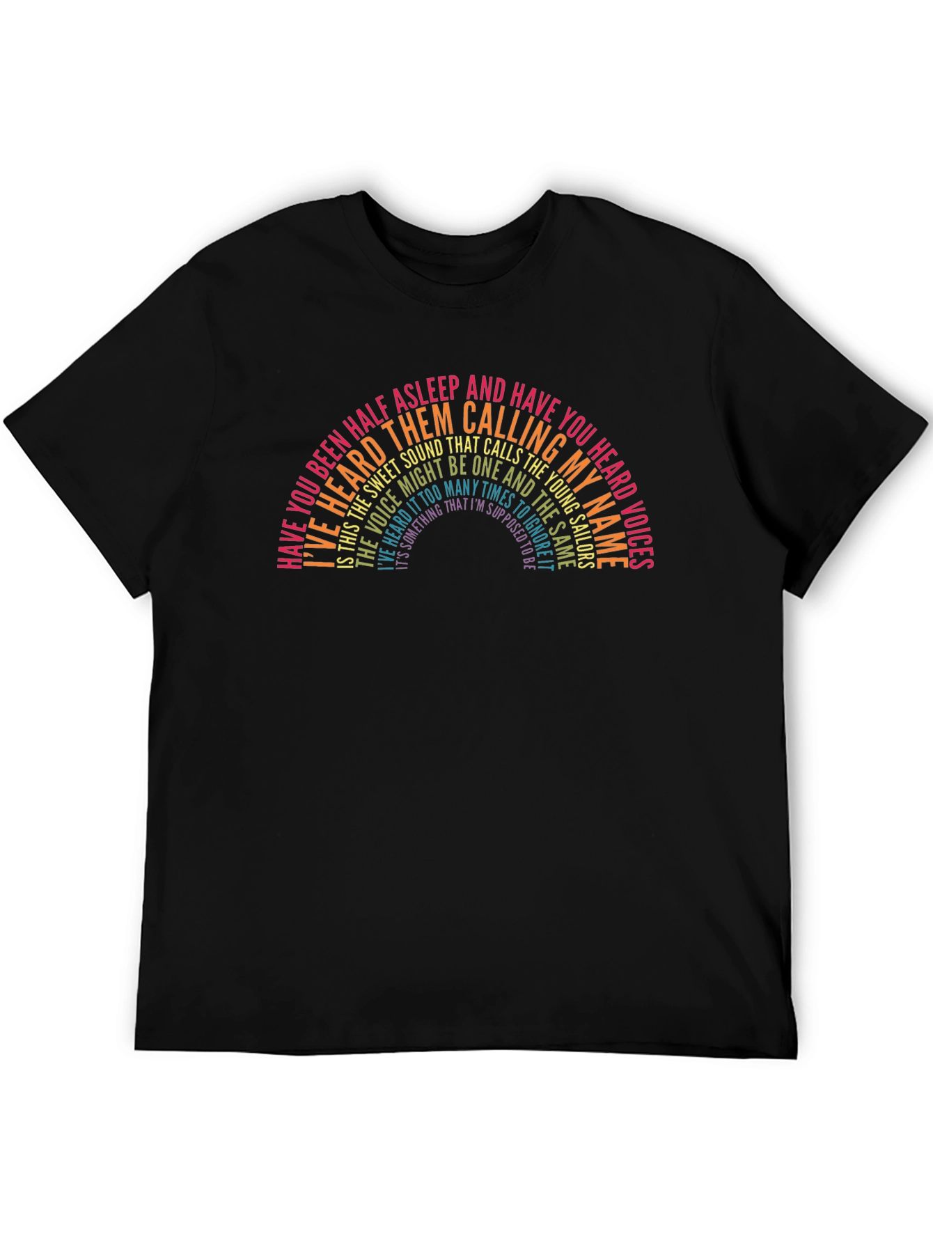 The Killers Lyrics Rainbow Graphic Tee