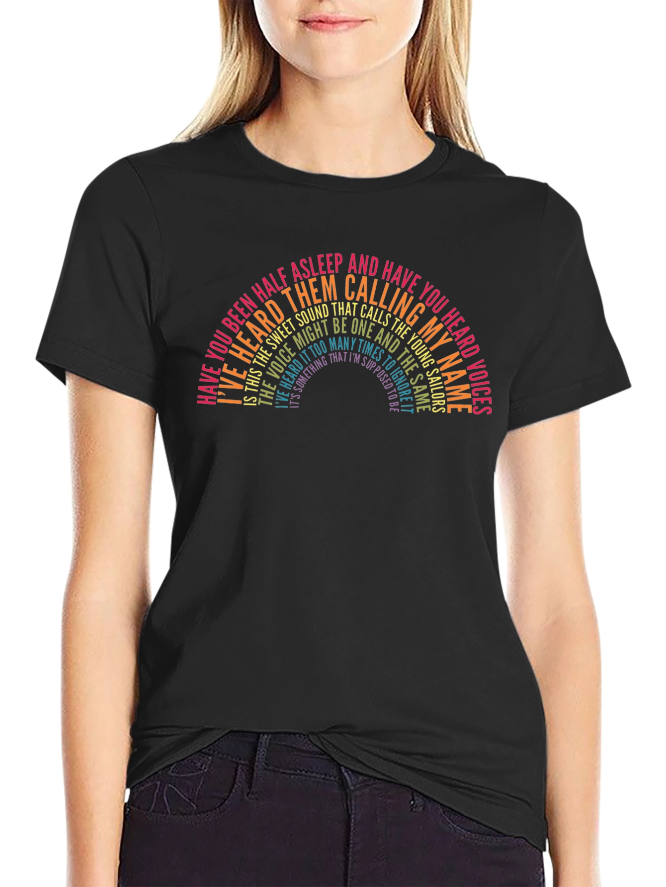 The Killers Lyrics Rainbow Graphic Tee