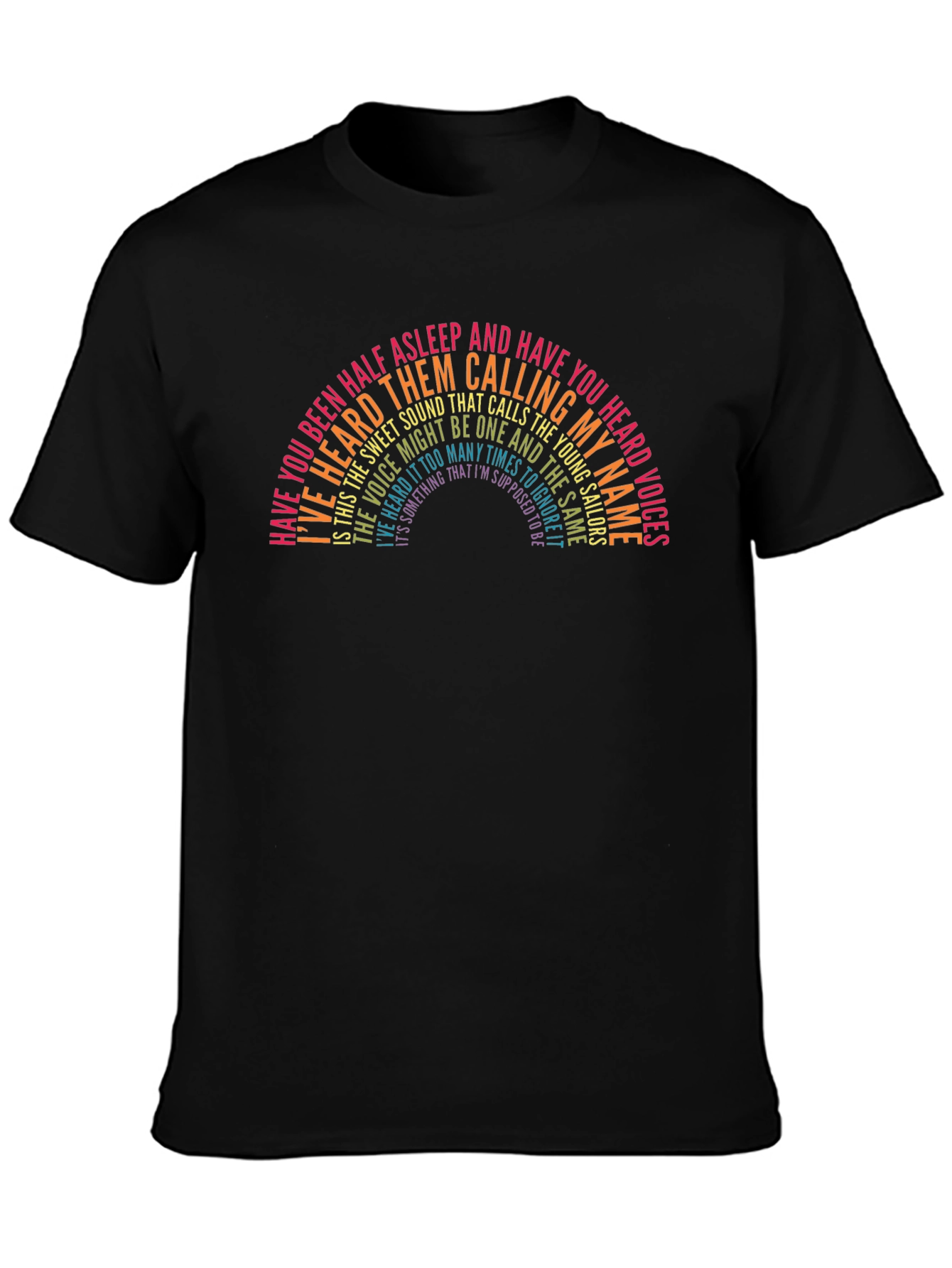 The Killers Lyrics Rainbow Graphic Tee