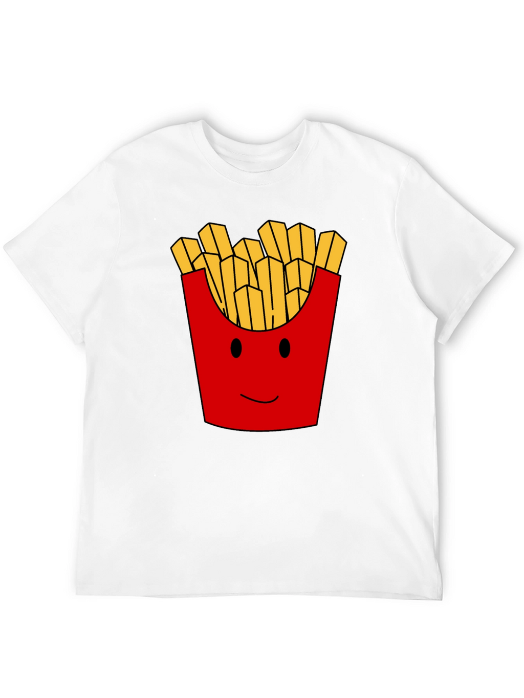 Funny French Fries Graphic Print Mens T-Shirt