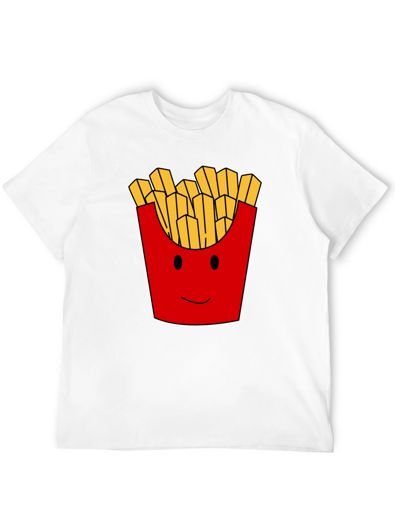 Funny French Fries Graphic Print Mens T-Shirt