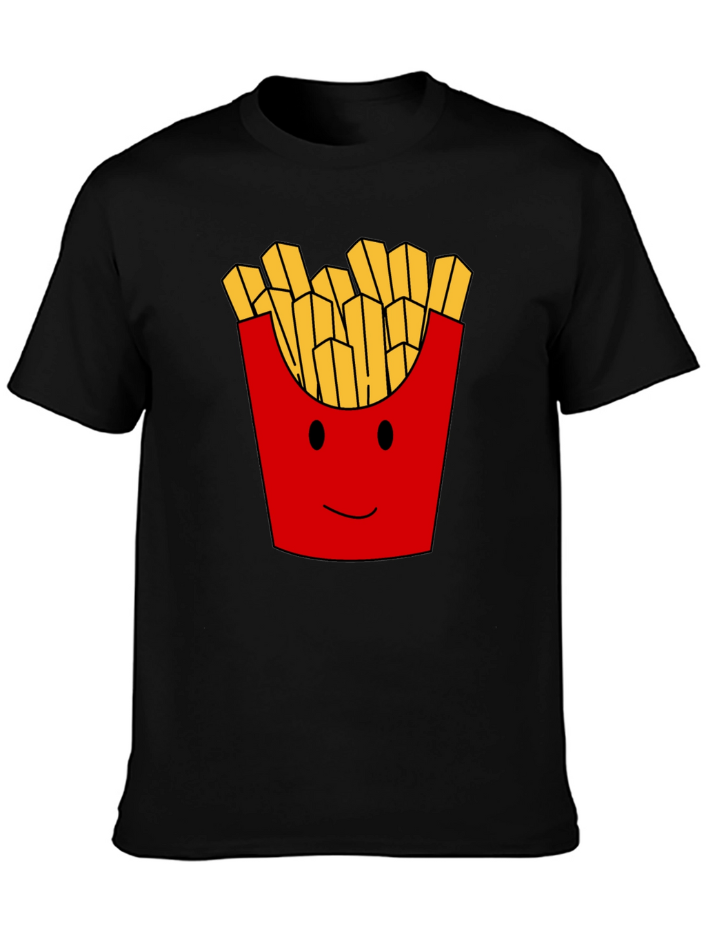 Funny French Fries Graphic Print Mens T-Shirt