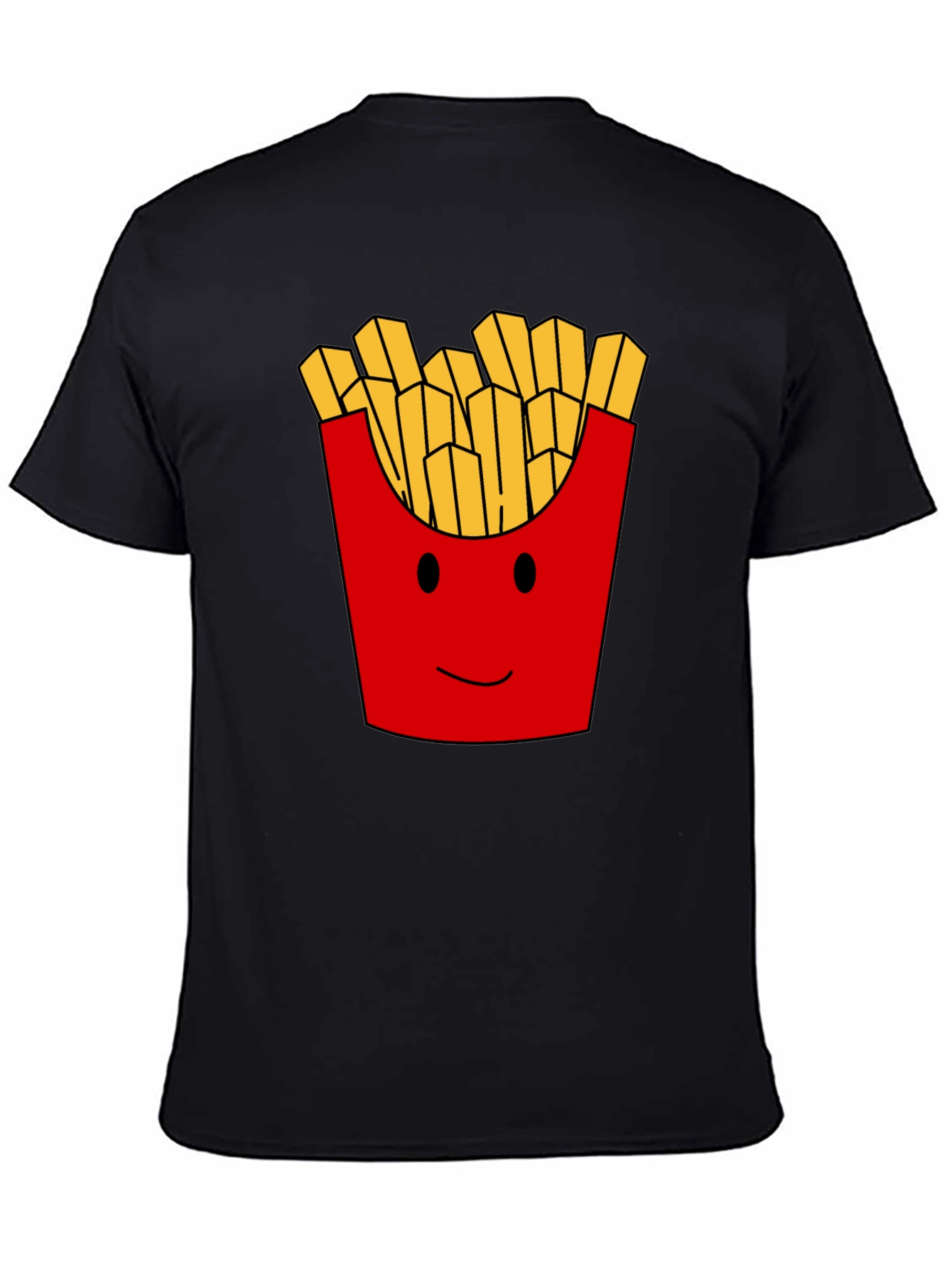 Funny French Fries Graphic Print Mens T-Shirt