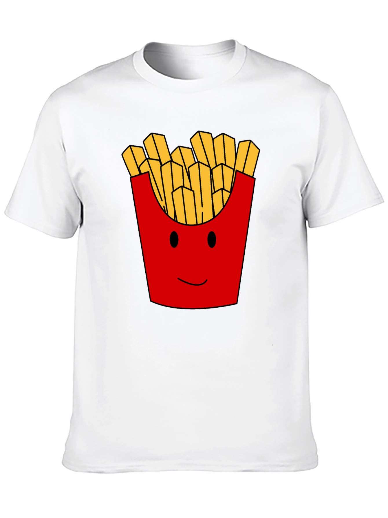 Funny French Fries Graphic Print Mens T-Shirt