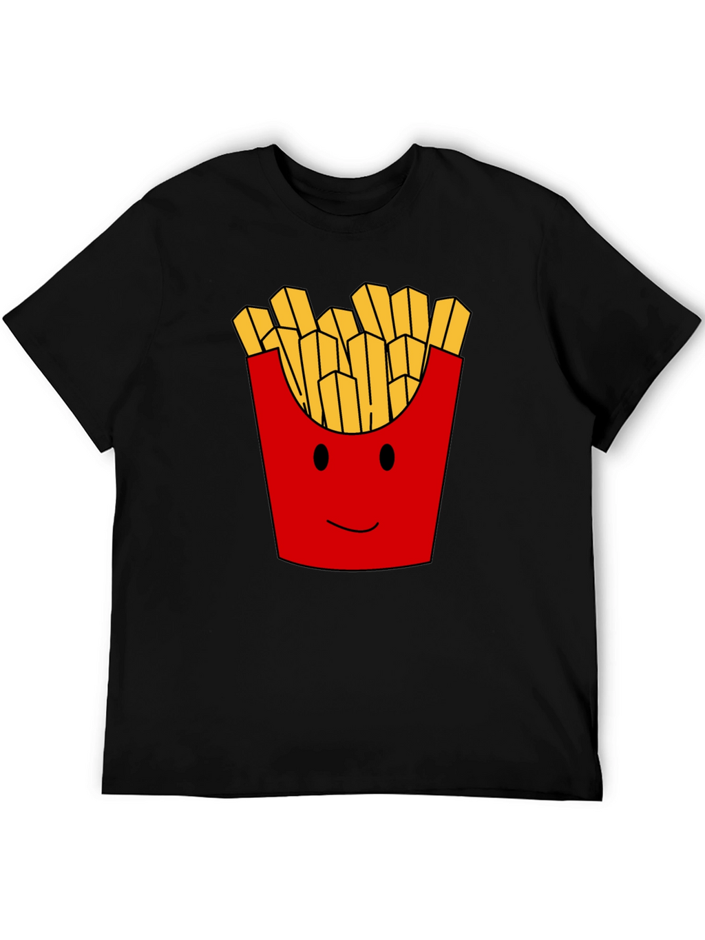 Funny French Fries Graphic Print Mens T-Shirt