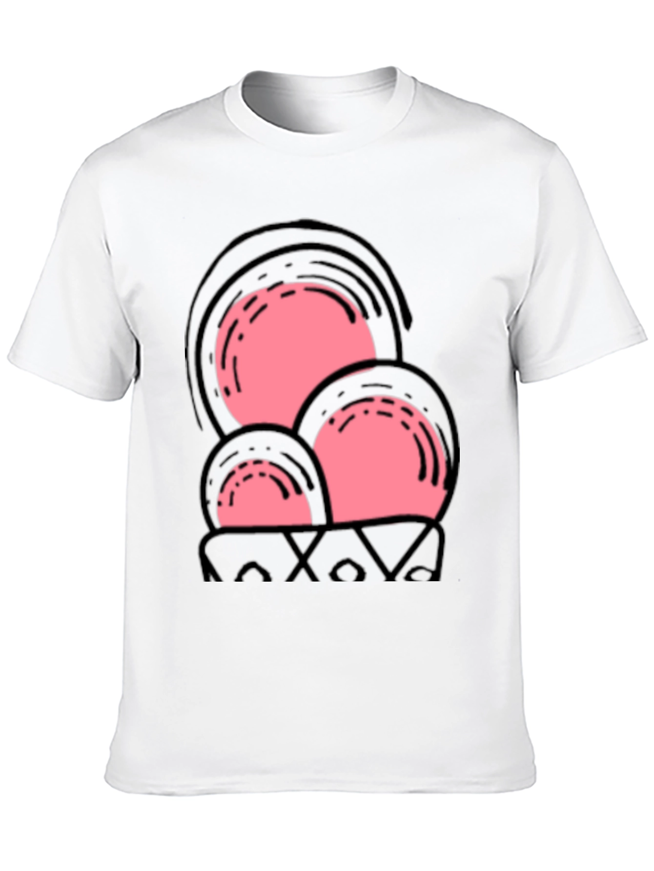 Fun Pink Ice Cream Cone Graphic Tee - Black
