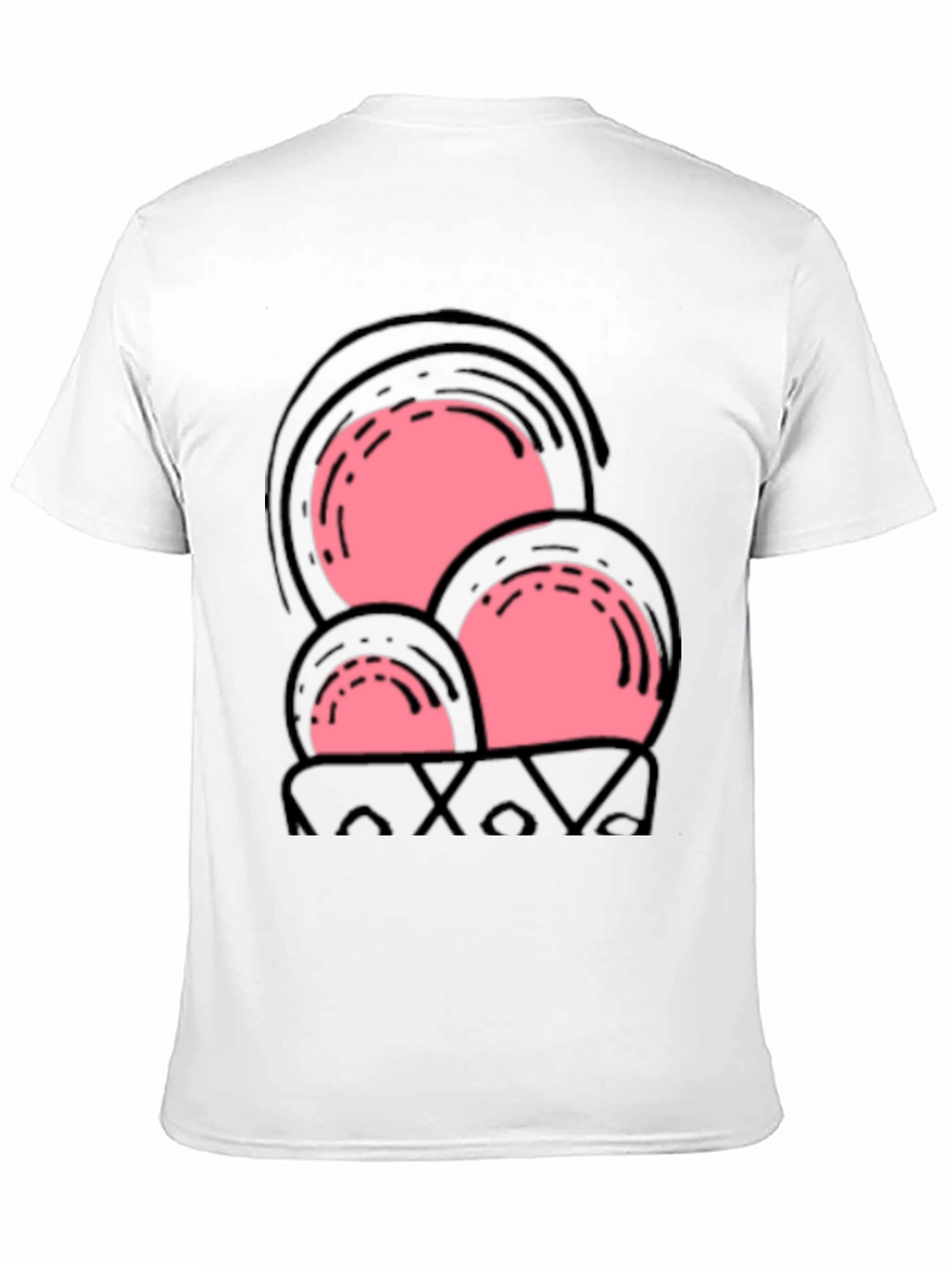 Fun Pink Ice Cream Cone Graphic Tee - Black