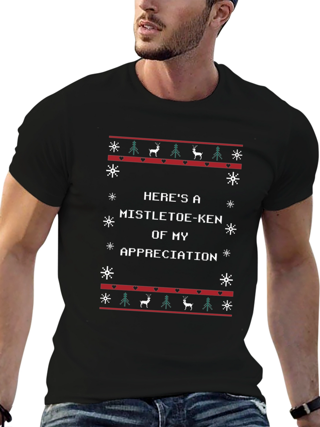 Funny Christmas T-Shirt - Mistletoe-Ken Appreciation