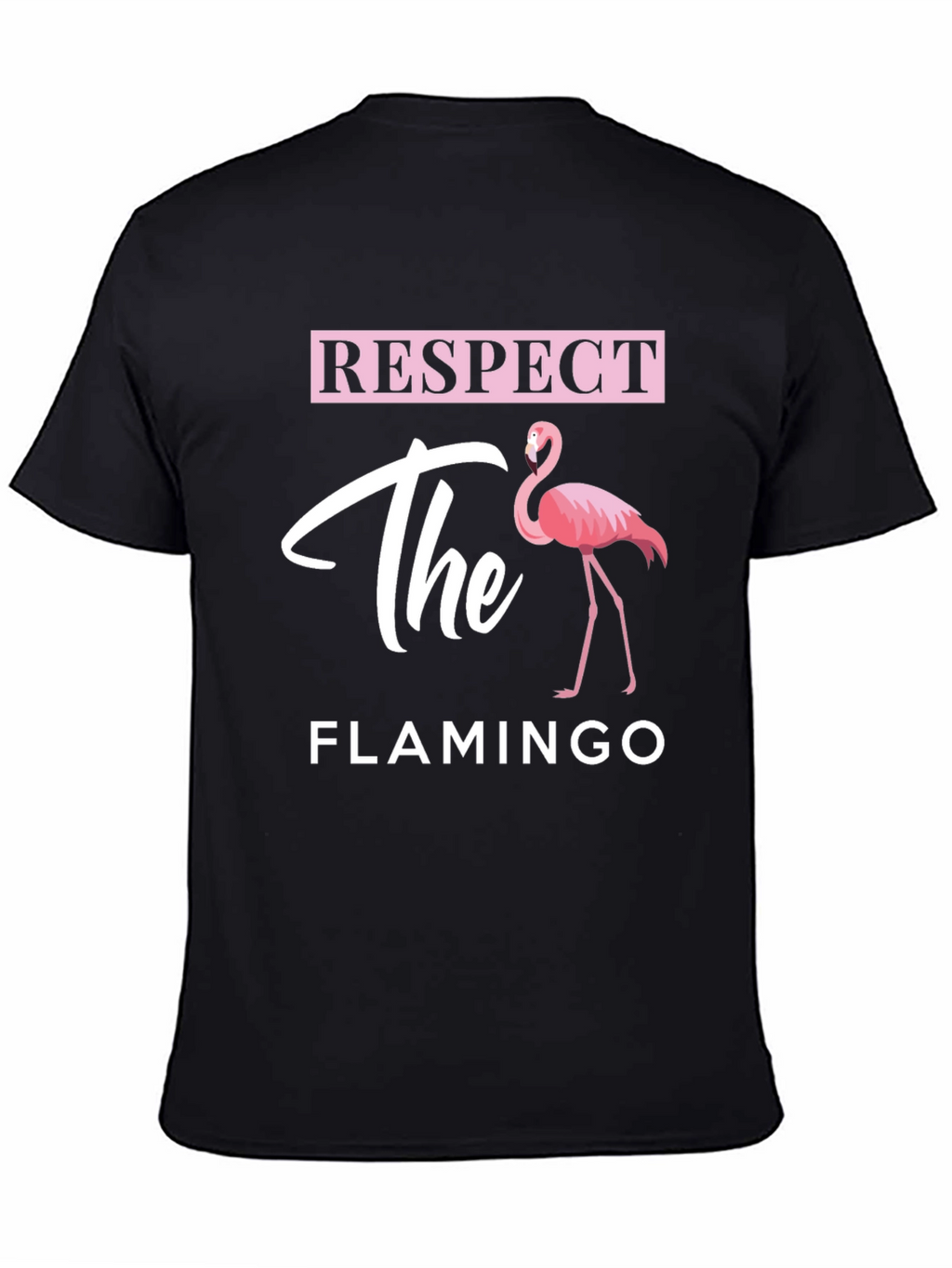 Respect the Flamingo Graphic Tee - Black