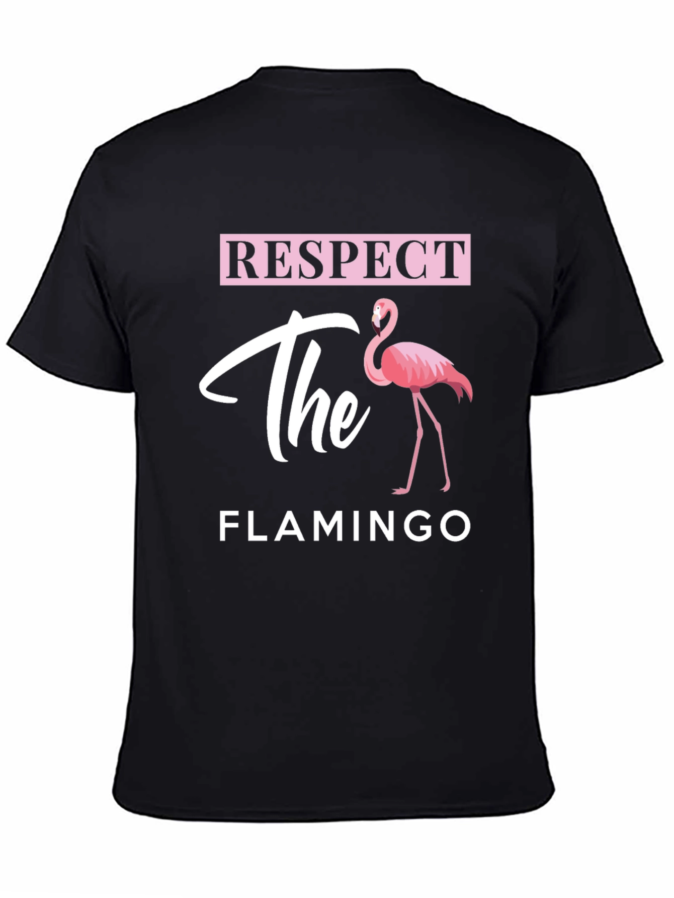 Respect the Flamingo Graphic Tee - Black