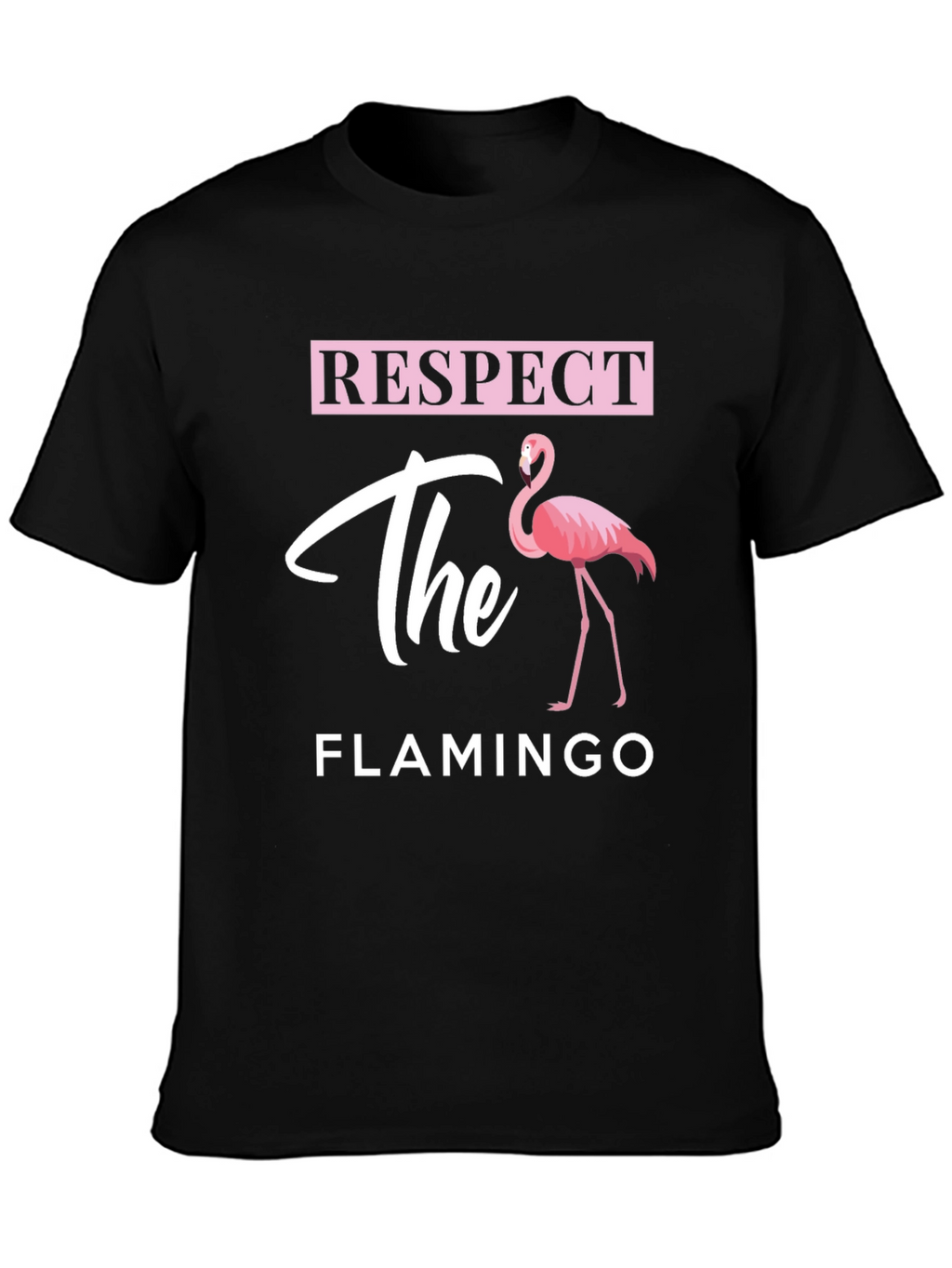 Respect the Flamingo Graphic Tee - Black