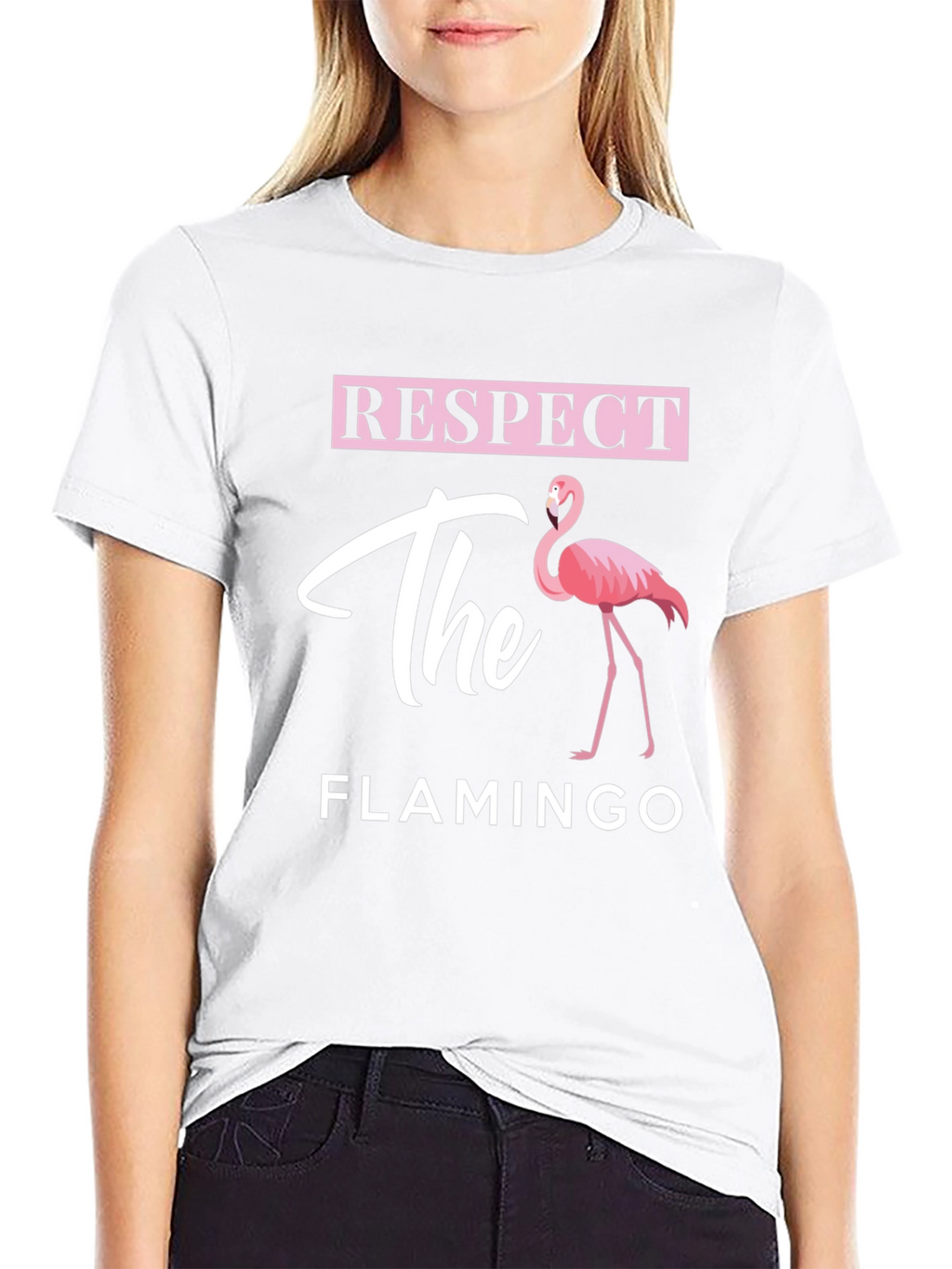 Respect the Flamingo Graphic Tee - Black