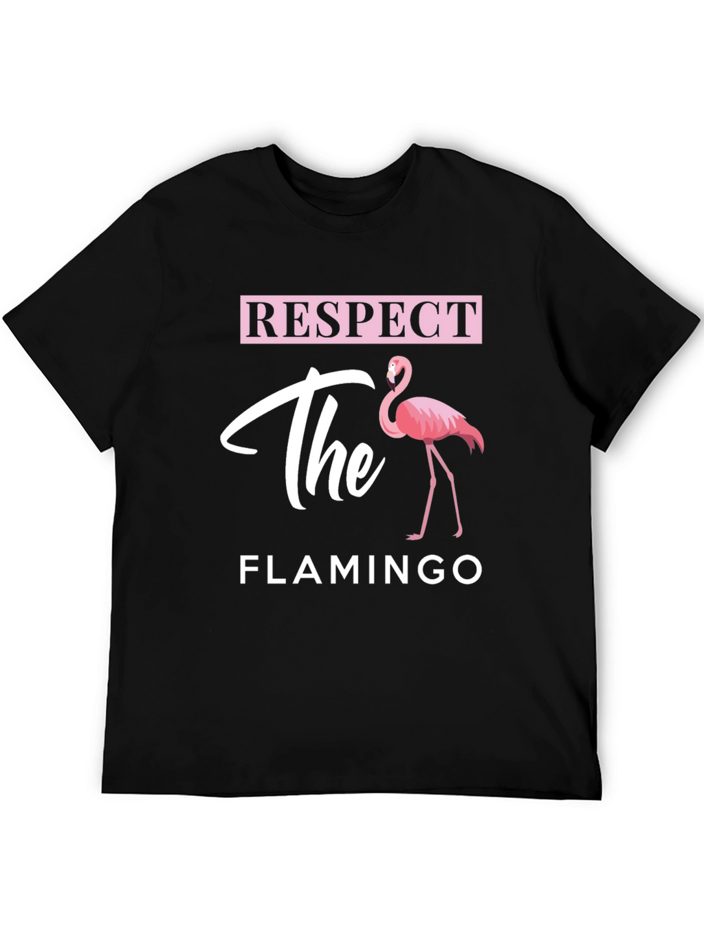 Respect the Flamingo Graphic Tee - Black