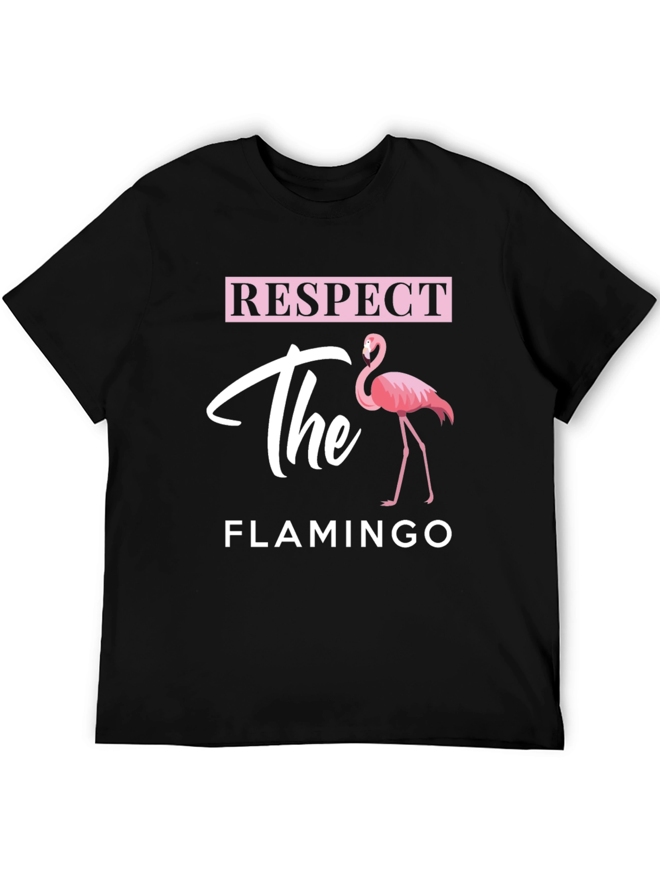 Respect the Flamingo Graphic Tee - Black