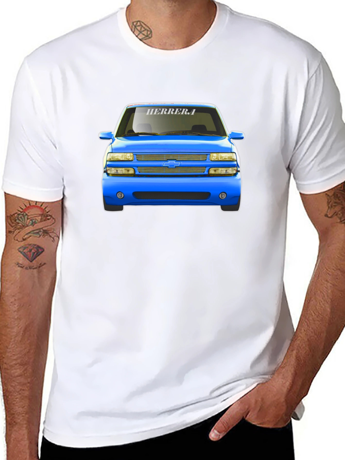 Blue Chevy Truck T-Shirt - Automotive Graphic Tee