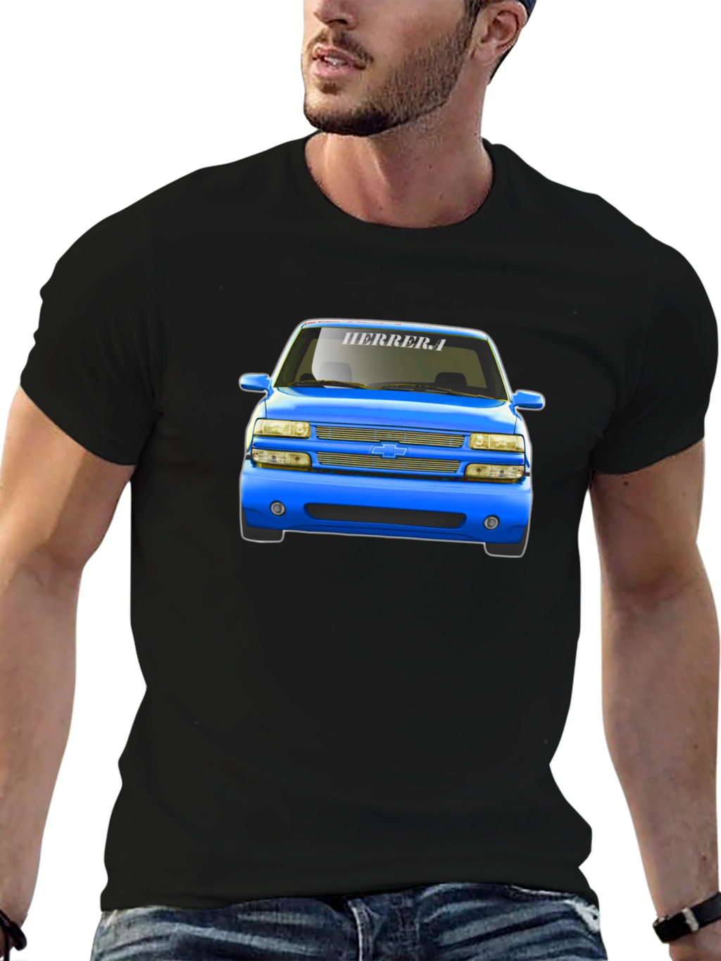 Blue Chevy Truck T-Shirt - Automotive Graphic Tee