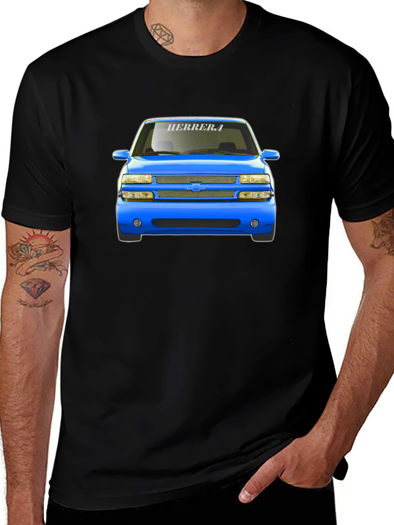 Blue Chevy Truck T-Shirt - Automotive Graphic Tee
