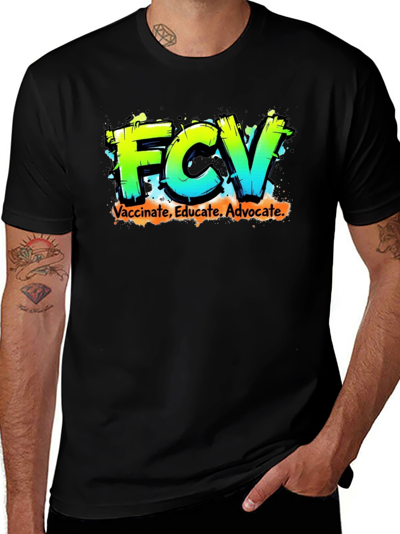 FCV Vaccinate Educate Advocate Graphic Tee