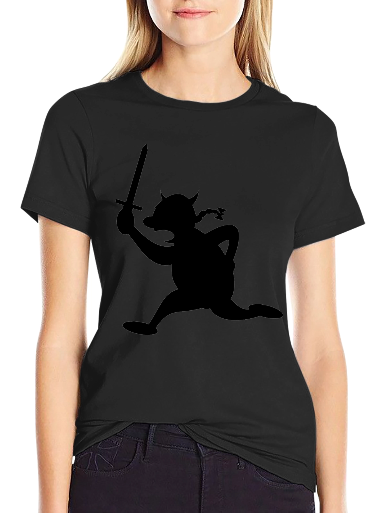 Viking Cartoon Silhouette T-Shirt