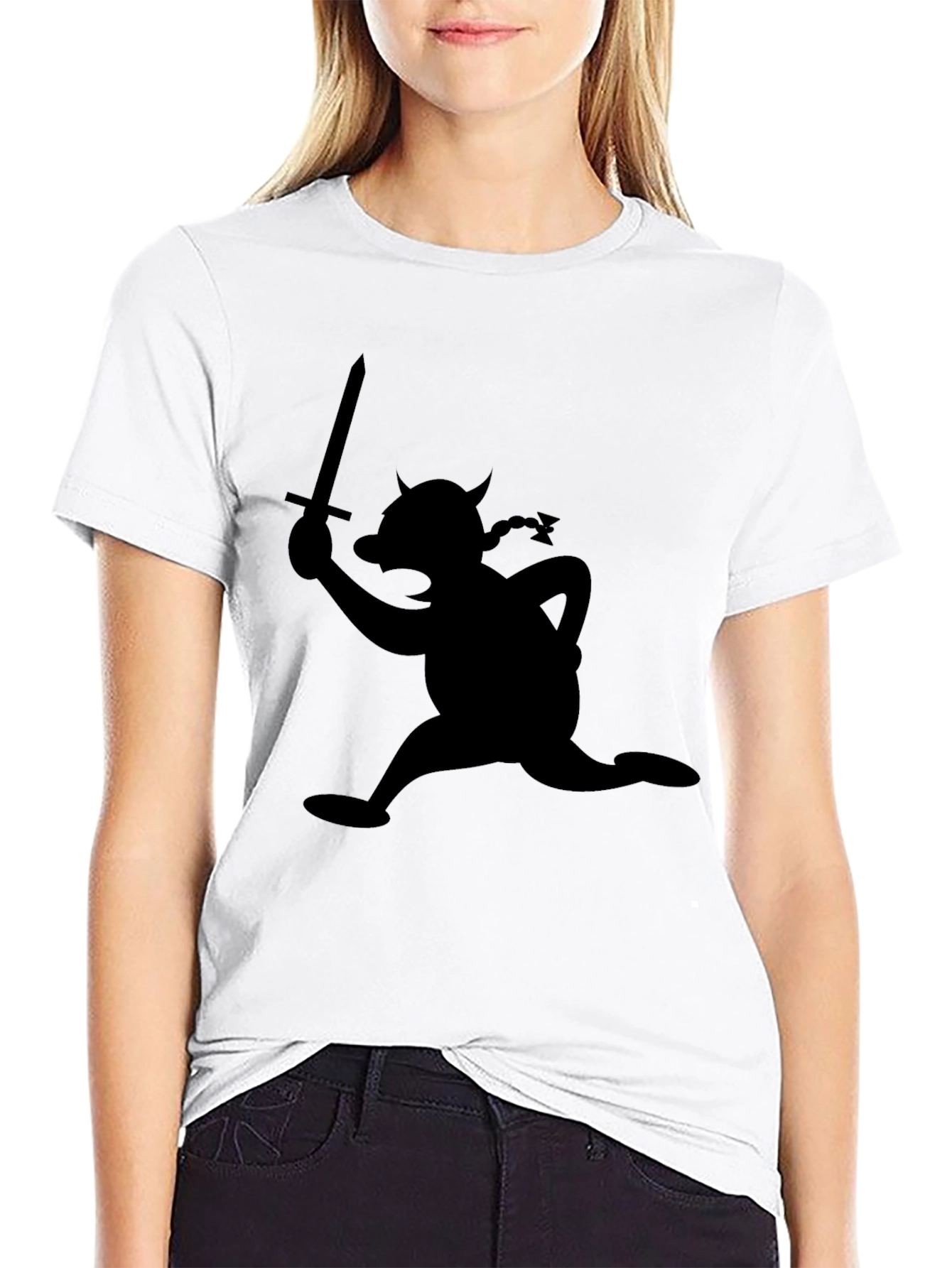Viking Cartoon Silhouette T-Shirt