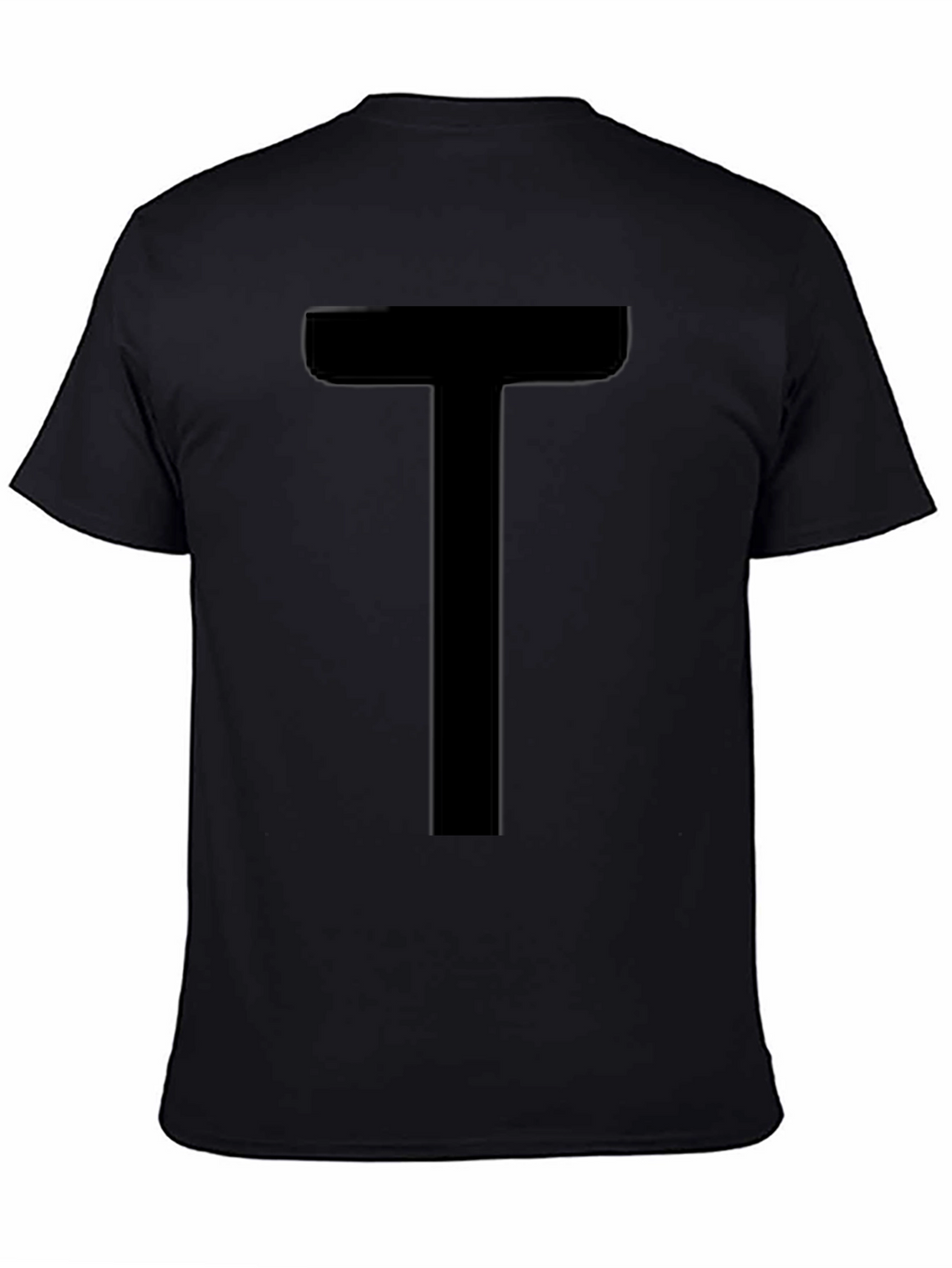 Bold T Graphic Tee - Black Cotton Comfort