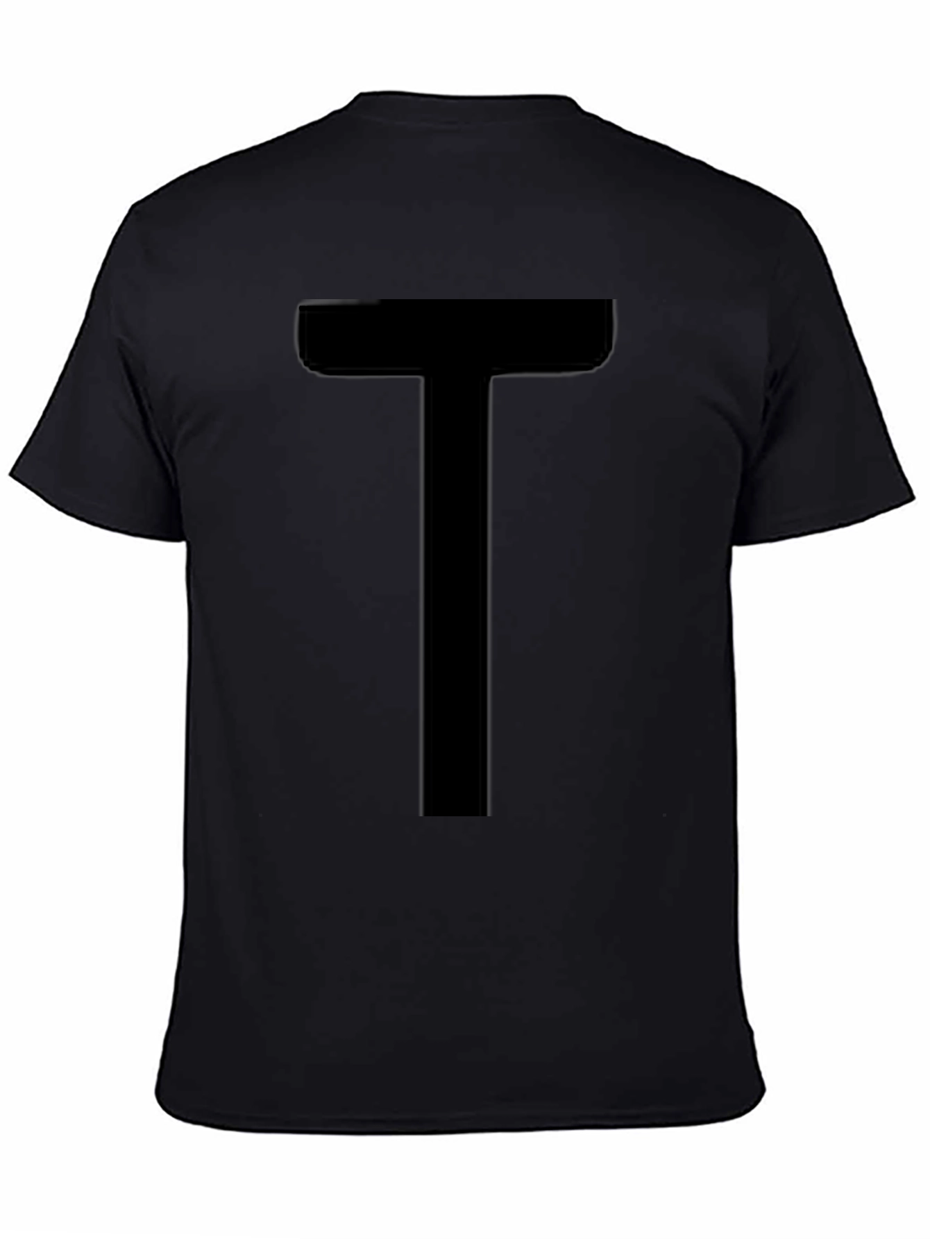Bold T Graphic Tee - Black Cotton Comfort