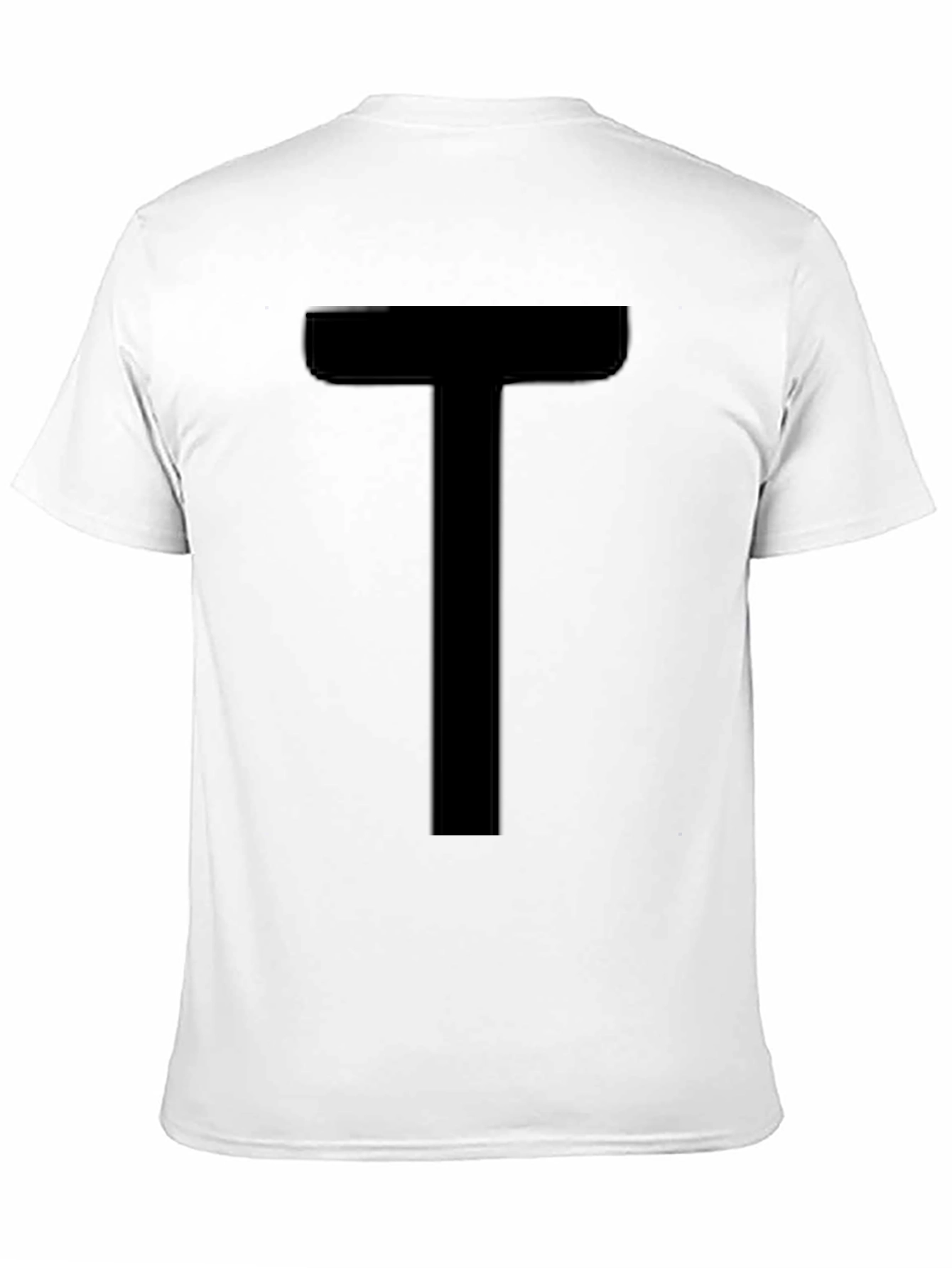 Bold T Graphic Tee - Black Cotton Comfort