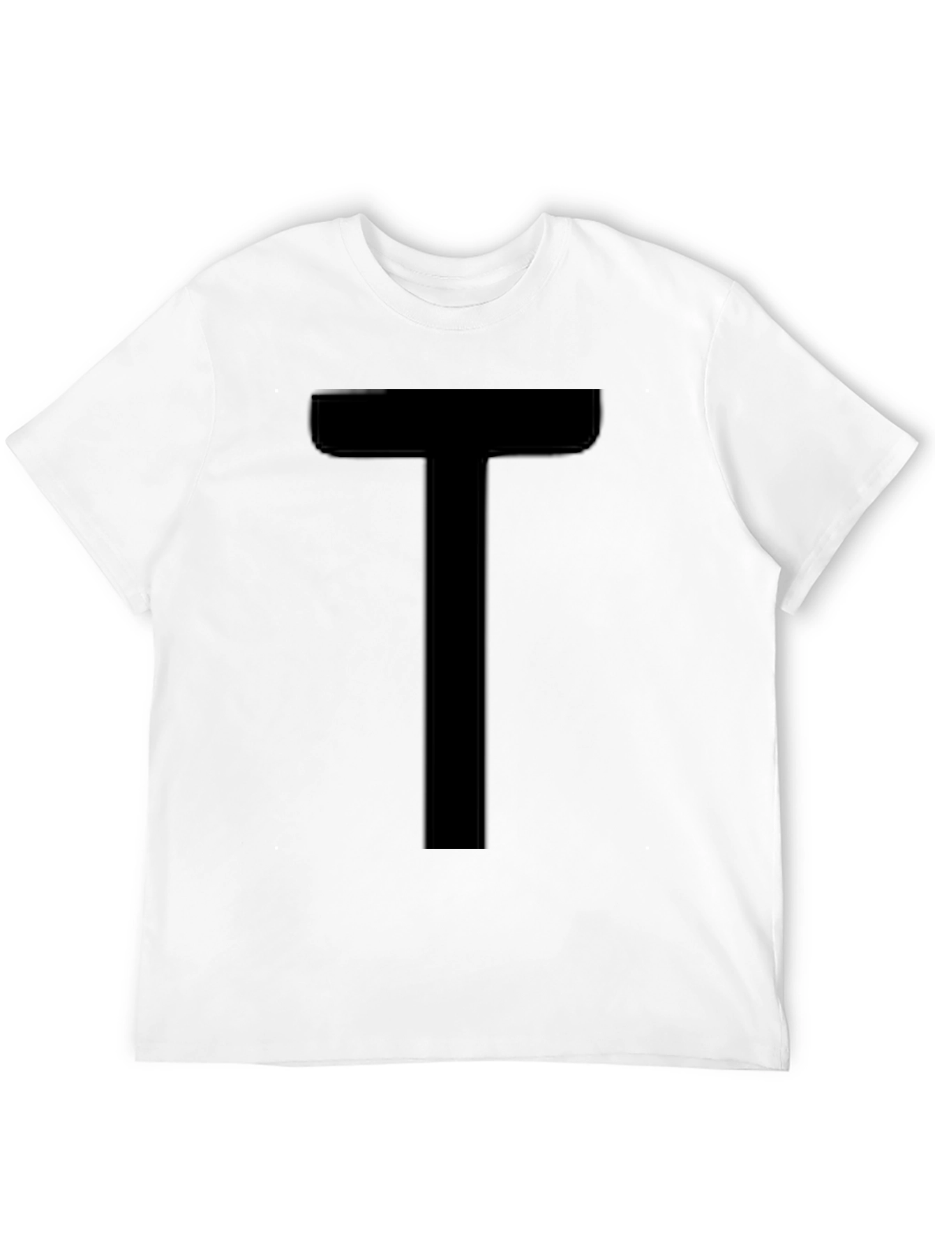Bold T Graphic Tee - Black Cotton Comfort