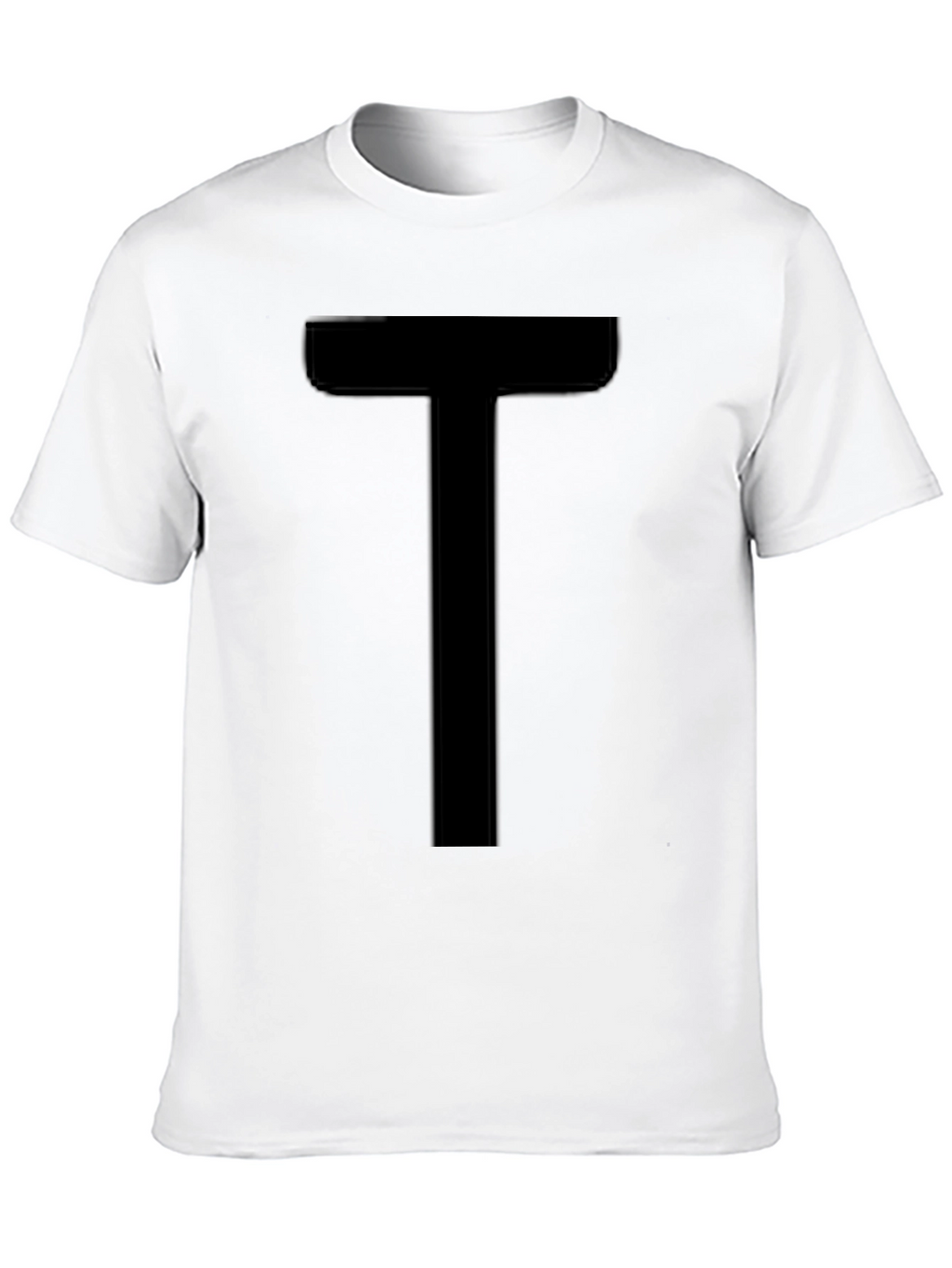 Bold T Graphic Tee - Black Cotton Comfort