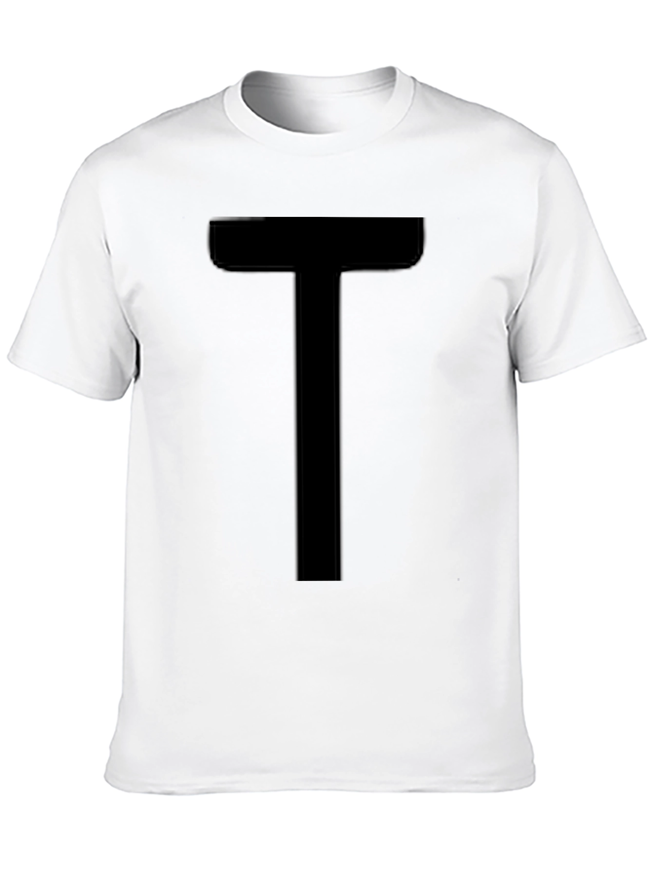 Bold T Graphic Tee - Black Cotton Comfort