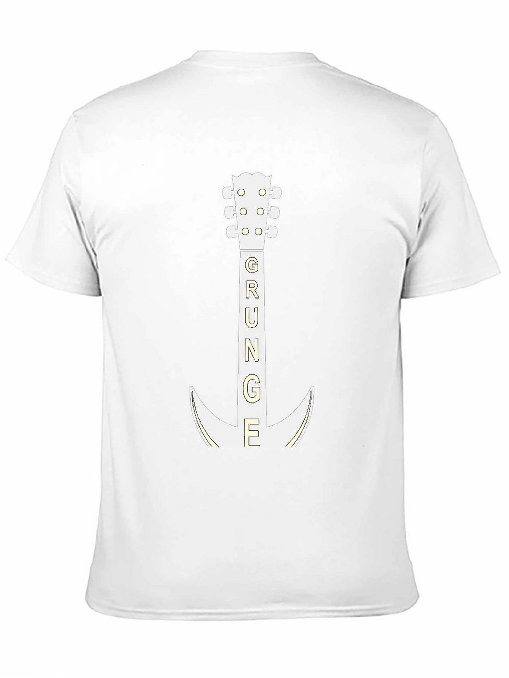 Grunge Guitar T-Shirt - Black Cotton Tee