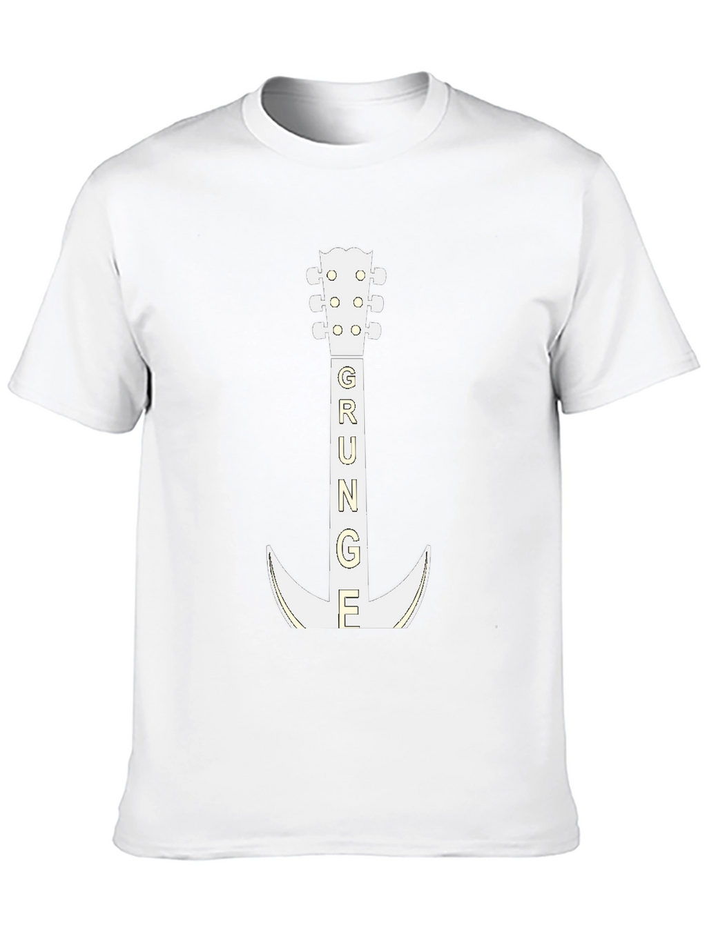Grunge Guitar T-Shirt - Black Cotton Tee