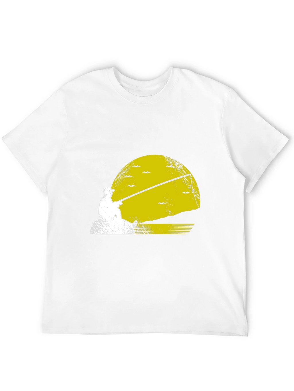 Fishing Sunset Graphic Tee - Black