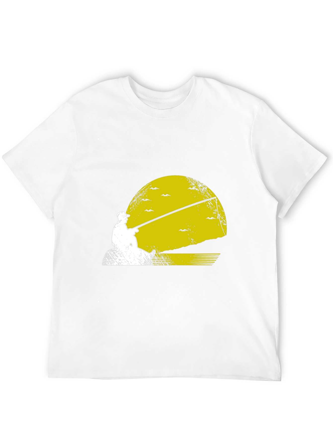 Fishing Sunset Graphic Tee - Black