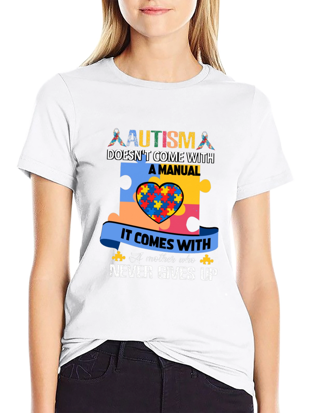 Autism Awareness T-Shirt - Never Gives Up