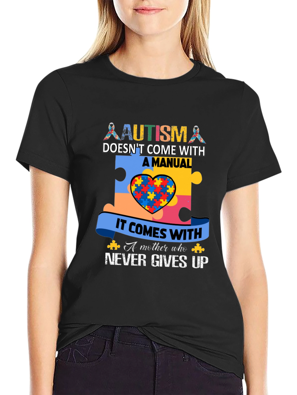 Autism Awareness T-Shirt - Never Gives Up