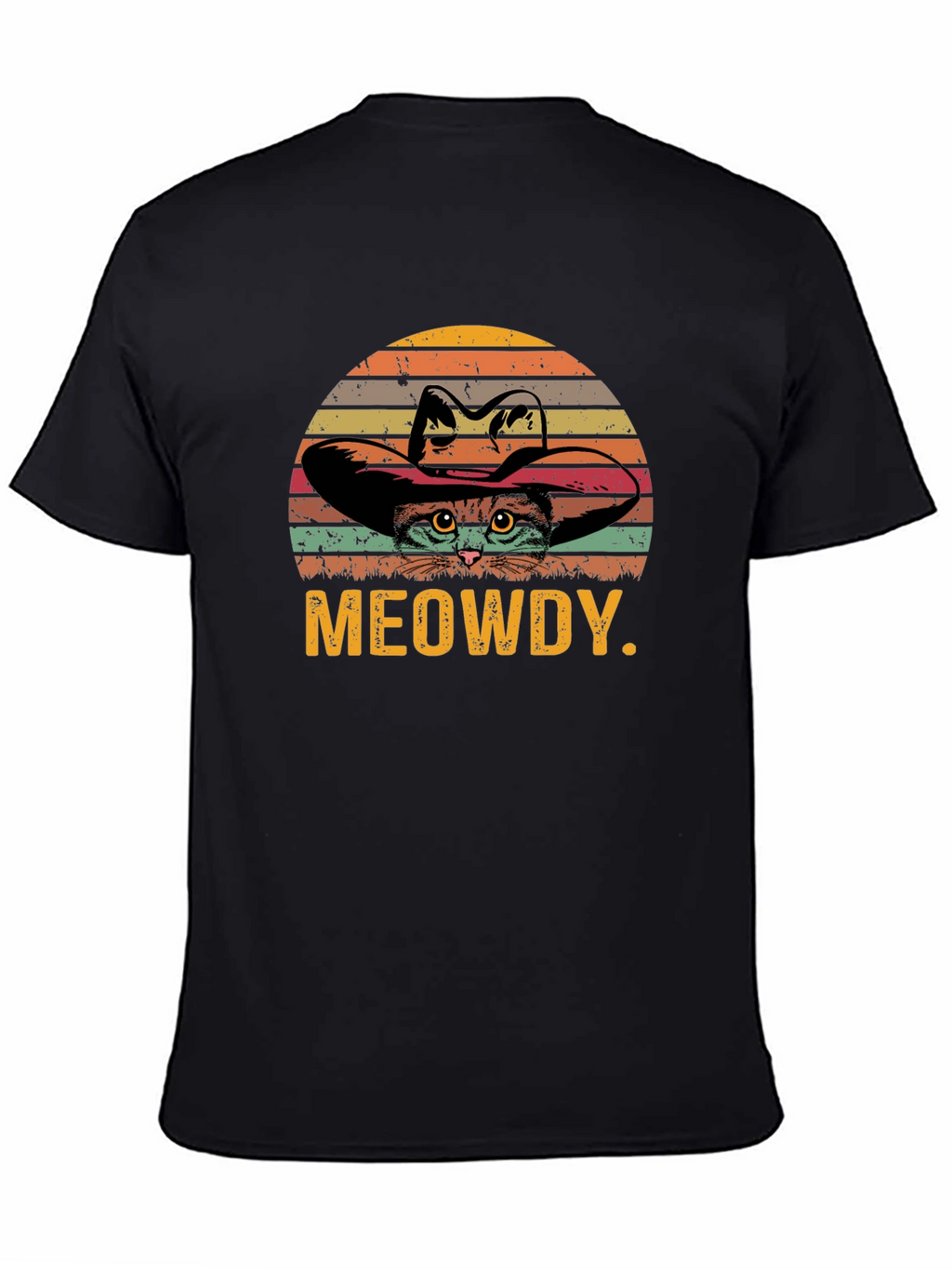 Meowdy Cat Cowboy Graphic T-Shirt