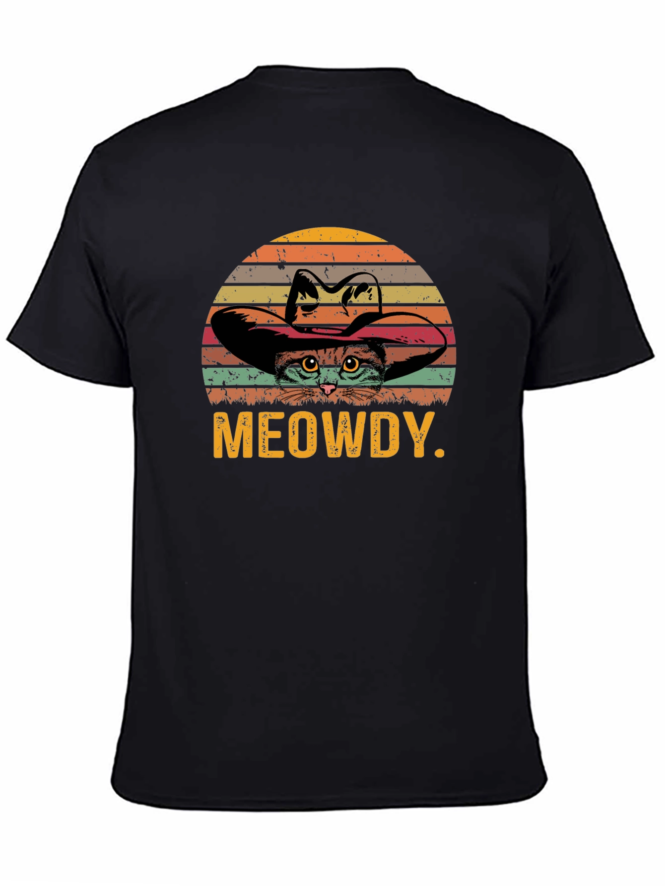 Meowdy Cat Cowboy Graphic T-Shirt
