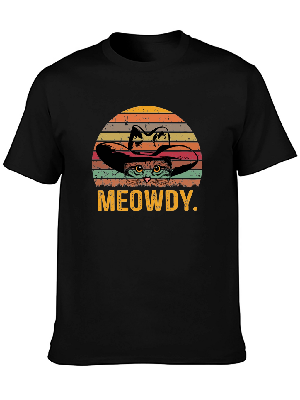 Meowdy Cat Cowboy Graphic T-Shirt