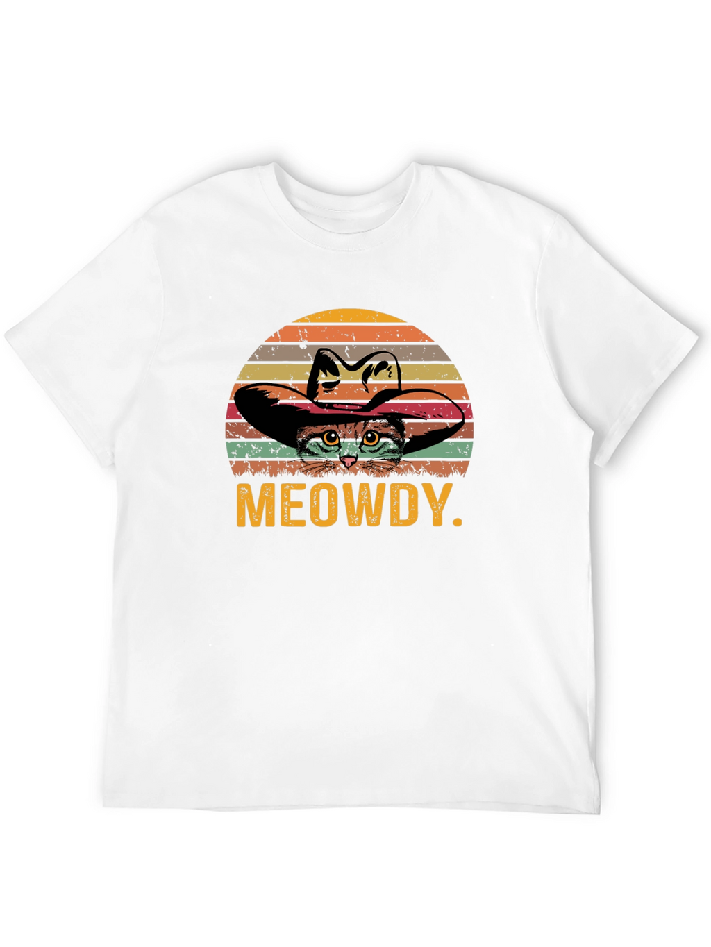 Meowdy Cat Cowboy Graphic T-Shirt