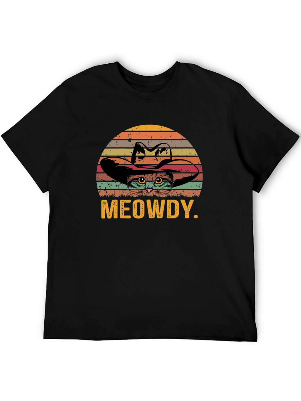 Meowdy Cat Cowboy Graphic T-Shirt