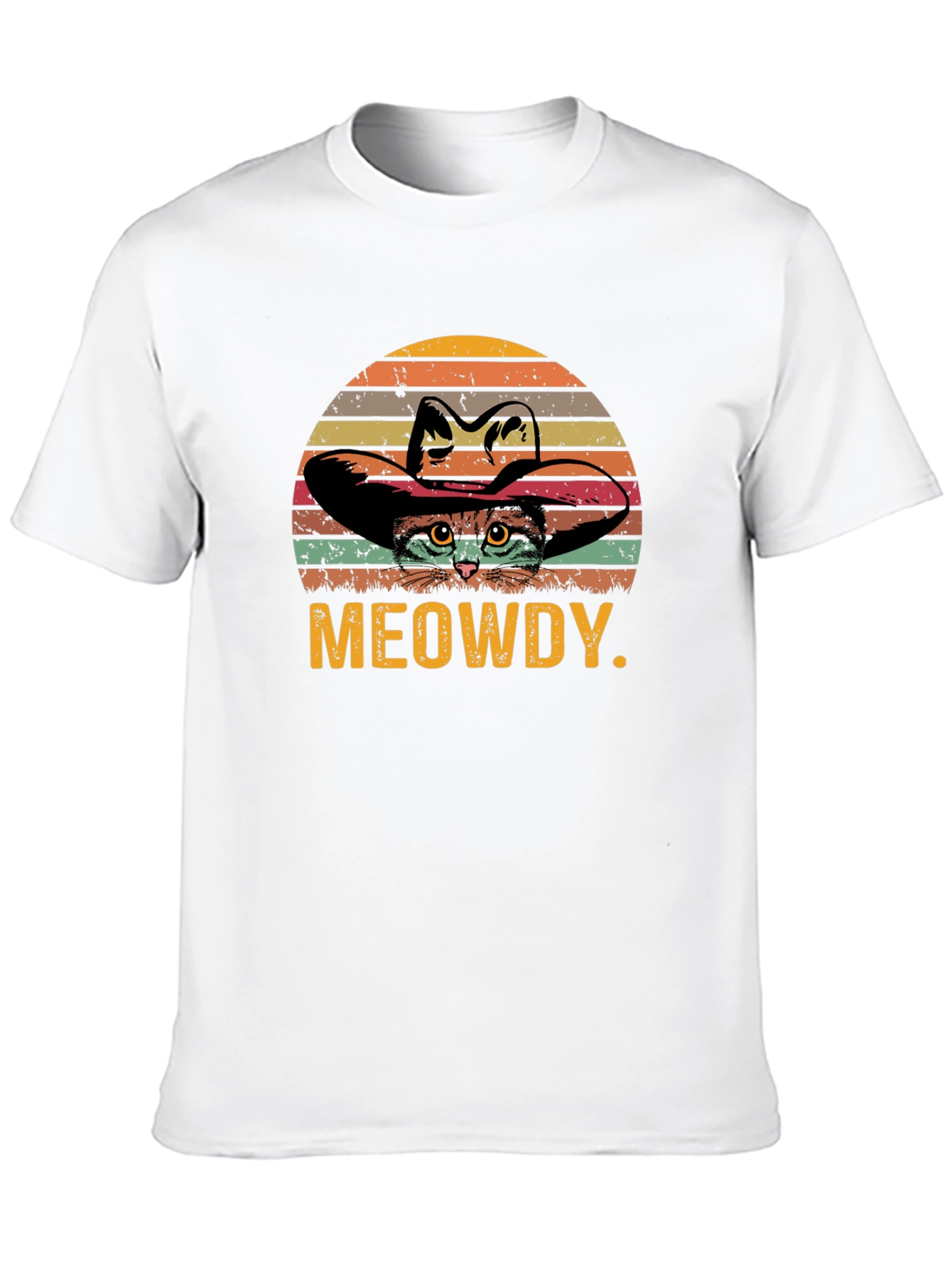 Meowdy Cat Cowboy Graphic T-Shirt