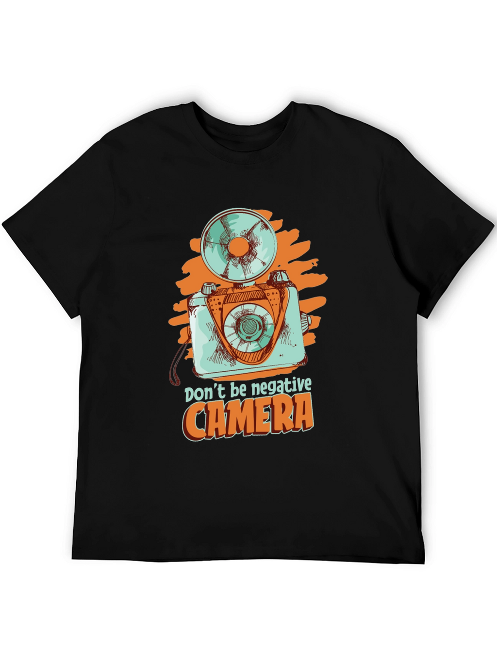 Retro Camera Graphic Tee - Dont Be Negative!